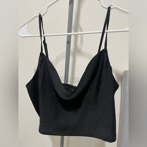 Cowl neck crop top, size L (runs small)
